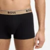 Three-pack of stretch-cotton trunks with logo waistbands