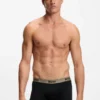 Three-pack of stretch-cotton trunks with logo waistbands