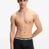 Three-pack of stretch-cotton trunks with logo waistbands