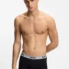 Three-pack of stretch-cotton trunks with logo waistbands