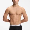 Three-pack of stretch-cotton trunks with logo waistbands