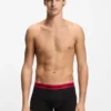 Three-pack of stretch-cotton trunks with logo waistbands