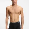 Three-pack of stretch-cotton trunks with logo waistbands