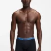 Three-pack of stretch-cotton trunks with logo waistbands