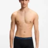 Three-pack of stretch-cotton trunks with logo waistbands