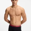 Three-pack of stretch-cotton trunks with logo waistbands