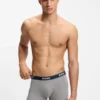Three-pack of stretch-cotton trunks with logo waistbands