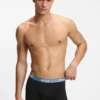 Three-pack of stretch-cotton trunks with logo waistbands