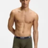 Three-pack of stretch-cotton trunks with logo waistbands