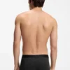 Three-pack of stretch-cotton trunks with logos