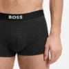Three-pack of stretch-cotton trunks with logos