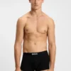 Three-pack of stretch-cotton trunks with logos