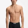 Three-pack of stretch-cotton trunks with logos