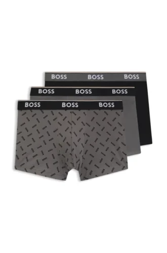 Three-pack of trunks with logo waistbands