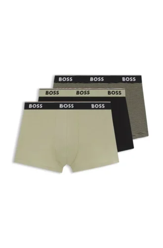 Three-pack of trunks with logo waistbands