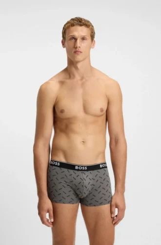 Three-pack of trunks with logo waistbands