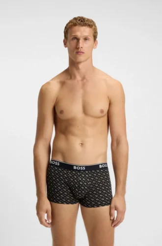 Three-pack of trunks with logo waistbands