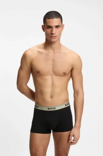 Three-pack of trunks with logo waistbands