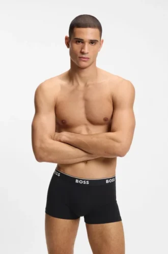 Three-pack of trunks with logo waistbands