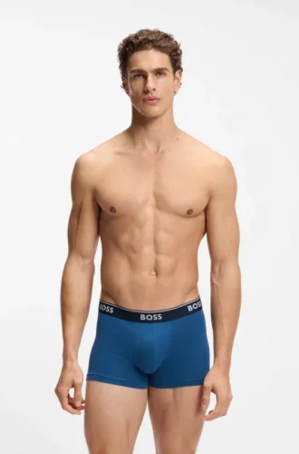 Three-pack of trunks with logo waistbands