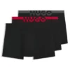 Three-pack of trunks with split-logo waistband