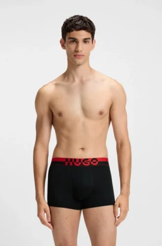 Three-pack of trunks with split-logo waistband