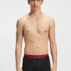 Three-pack of trunks with split-logo waistband