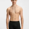 Three-pack of trunks with split-logo waistband