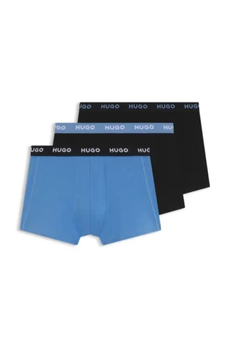 Three-pack trunks with jacquard logo waistband