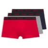 Three-pack trunks with jacquard logo waistband