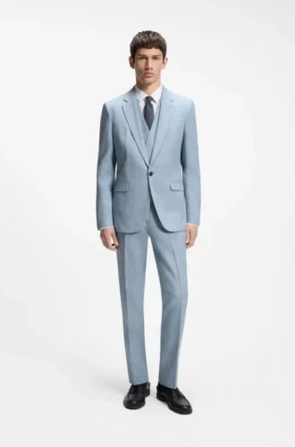 Three-piece extra-slim-fit suit