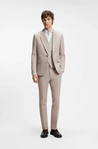 Three-piece extra-slim-fit suit