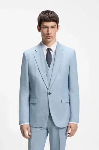 Three-piece extra-slim-fit suit