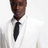 Three-piece extra-slim-fit suit in stretch-cotton seersucker