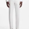 Three-piece extra-slim-fit suit in stretch-cotton seersucker