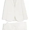 Three-piece extra-slim-fit suit in stretch-cotton seersucker