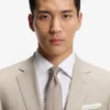 Three-piece slim-fit suit in patterned stretch wool
