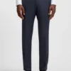 Three-piece slim-fit suit in patterned stretch wool