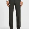 Three-piece slim-fit suit in patterned stretch wool