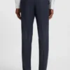 Three-piece slim-fit suit in patterned stretch wool
