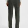 Three-piece slim-fit suit in patterned stretch wool