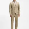 Three-piece slim-fit suit in virgin-wool serge Three-piece slim-fit suit in virgin-wool serge