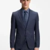 Three-piece slim-fit suit in virgin-wool serge Three-piece slim-fit suit in virgin-wool serge