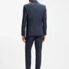 Three-piece slim-fit suit in virgin-wool serge Three-piece slim-fit suit in virgin-wool serge