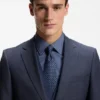 Three-piece slim-fit suit in virgin-wool serge Three-piece slim-fit suit in virgin-wool serge