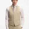 Three-piece slim-fit suit in virgin-wool serge Three-piece slim-fit suit in virgin-wool serge