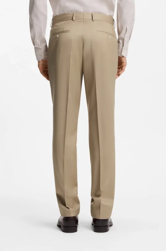 Three-piece slim-fit suit in virgin-wool serge Three-piece slim-fit suit in virgin-wool serge