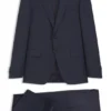 Three-piece slim-fit suit in virgin-wool serge Three-piece slim-fit suit in virgin-wool serge