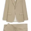 Three-piece slim-fit suit in virgin-wool serge Three-piece slim-fit suit in virgin-wool serge