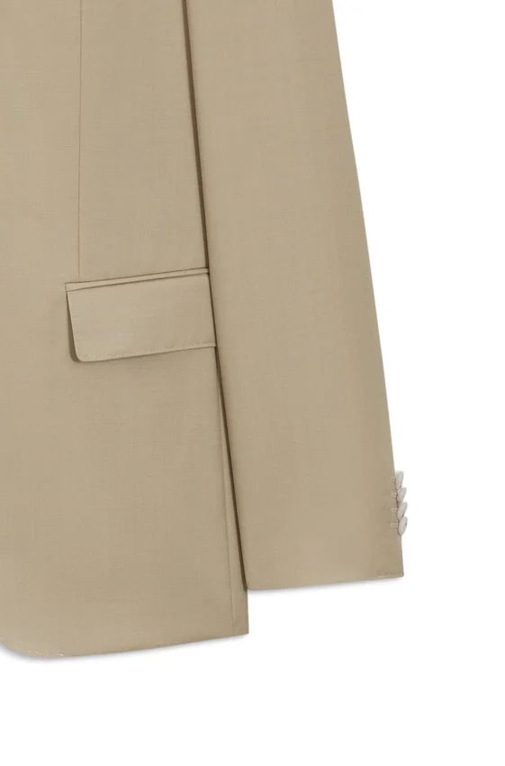 Three-piece slim-fit suit in virgin-wool serge Three-piece slim-fit suit in virgin-wool serge